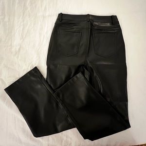 Never Fully Dressed - Black Leather Bootcut pants